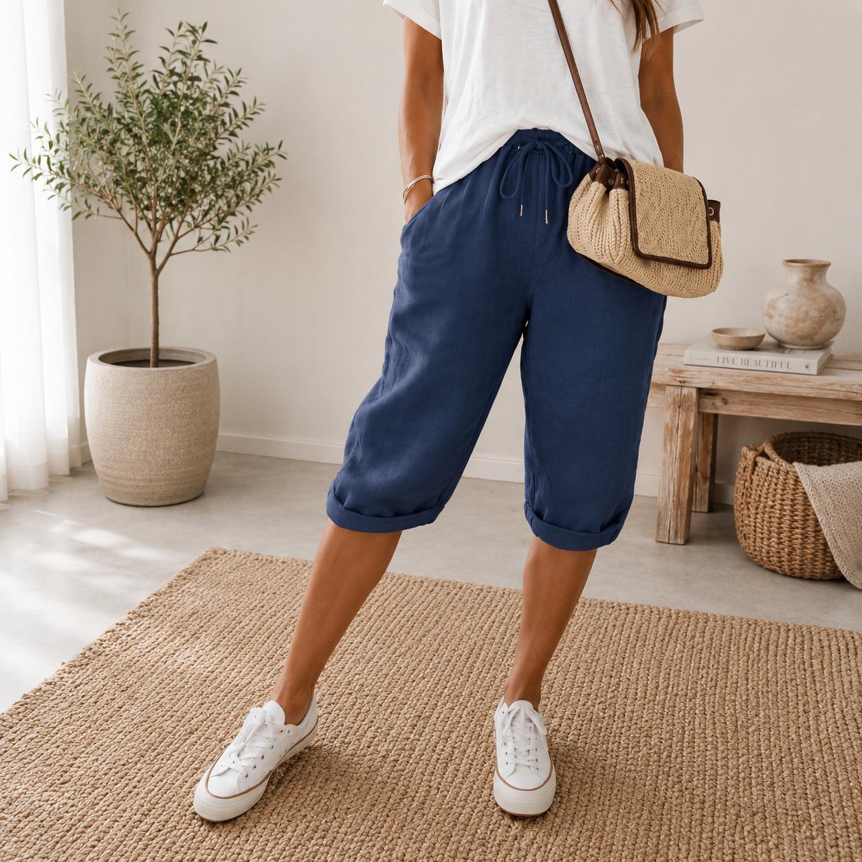 Veloura | Katoen linnen Dames Shorts